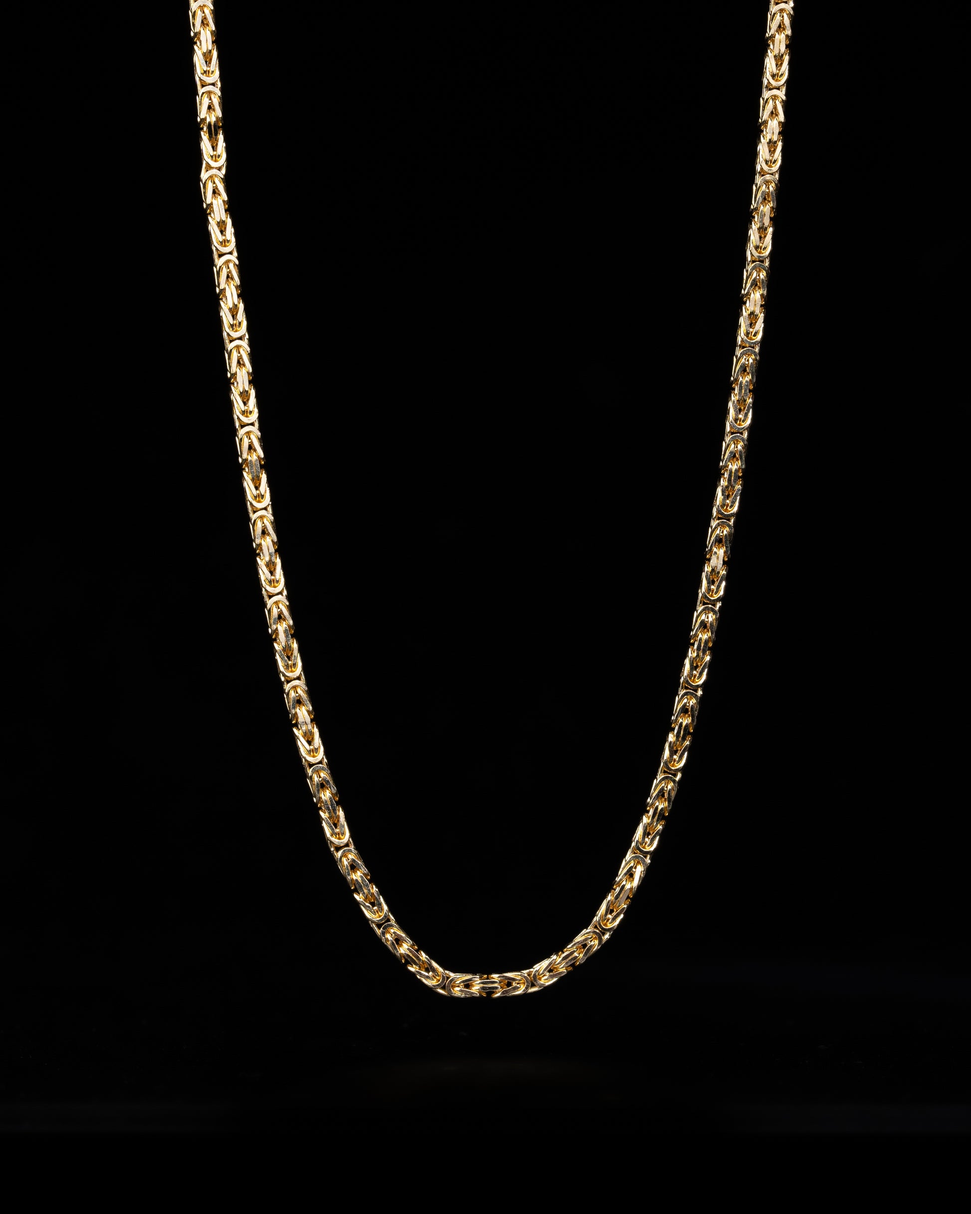 Kejsarlänk Halsband Massiv 3mm - 18K Guld - Kejsar