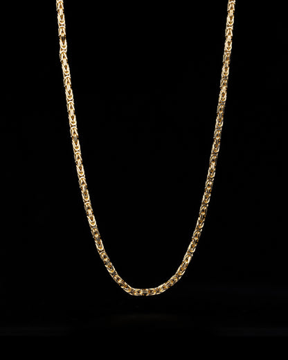 Kejsarlänk Halsband Massiv 3mm - 18K Guld - Kejsar