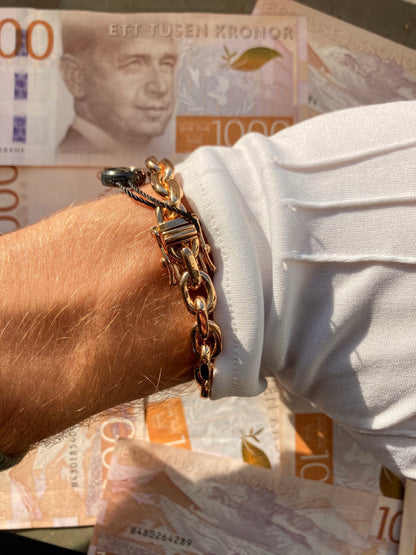 Ankarlänk Armband 8mm - 18K Guldpläterad - Kejsar